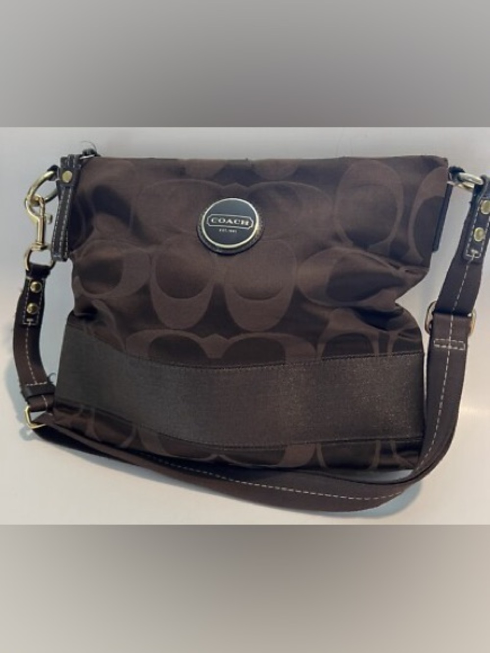 Authentic vintage Coach Monogram Large “C” Crossbody Purse